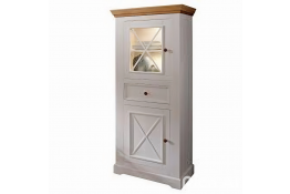 Шкаф для посуды 111 Форест массив сосны (белый воск/бейц-масло)